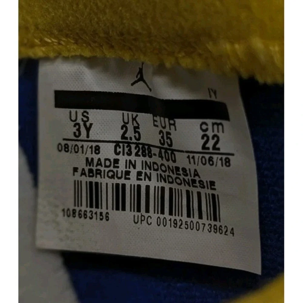 Nike Air Jordan 5 Retro Boys 3Y Shoes Racer Blue Yellow Youth GS Sneakers School